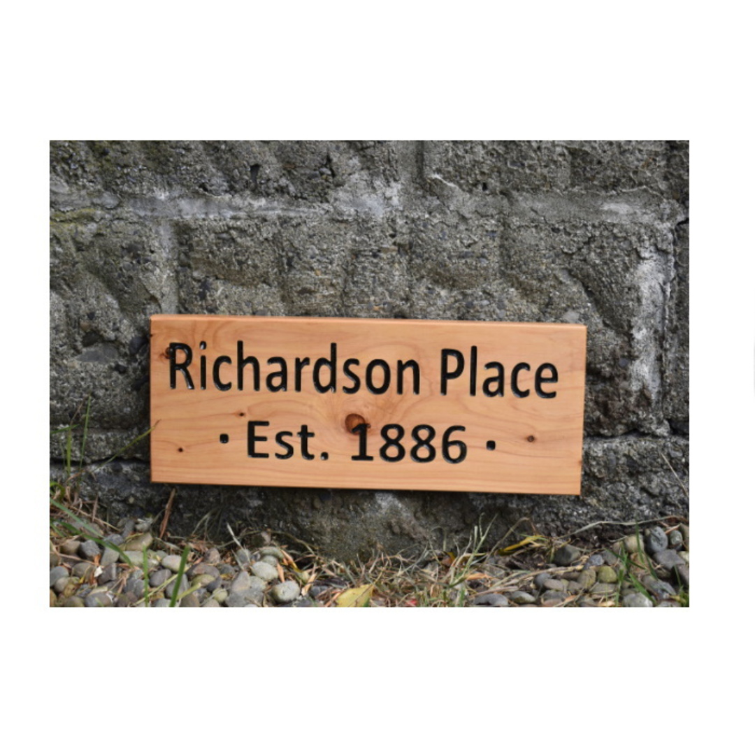 Macrocarpa 'Richardson Place Est. 1886' Sign image 0